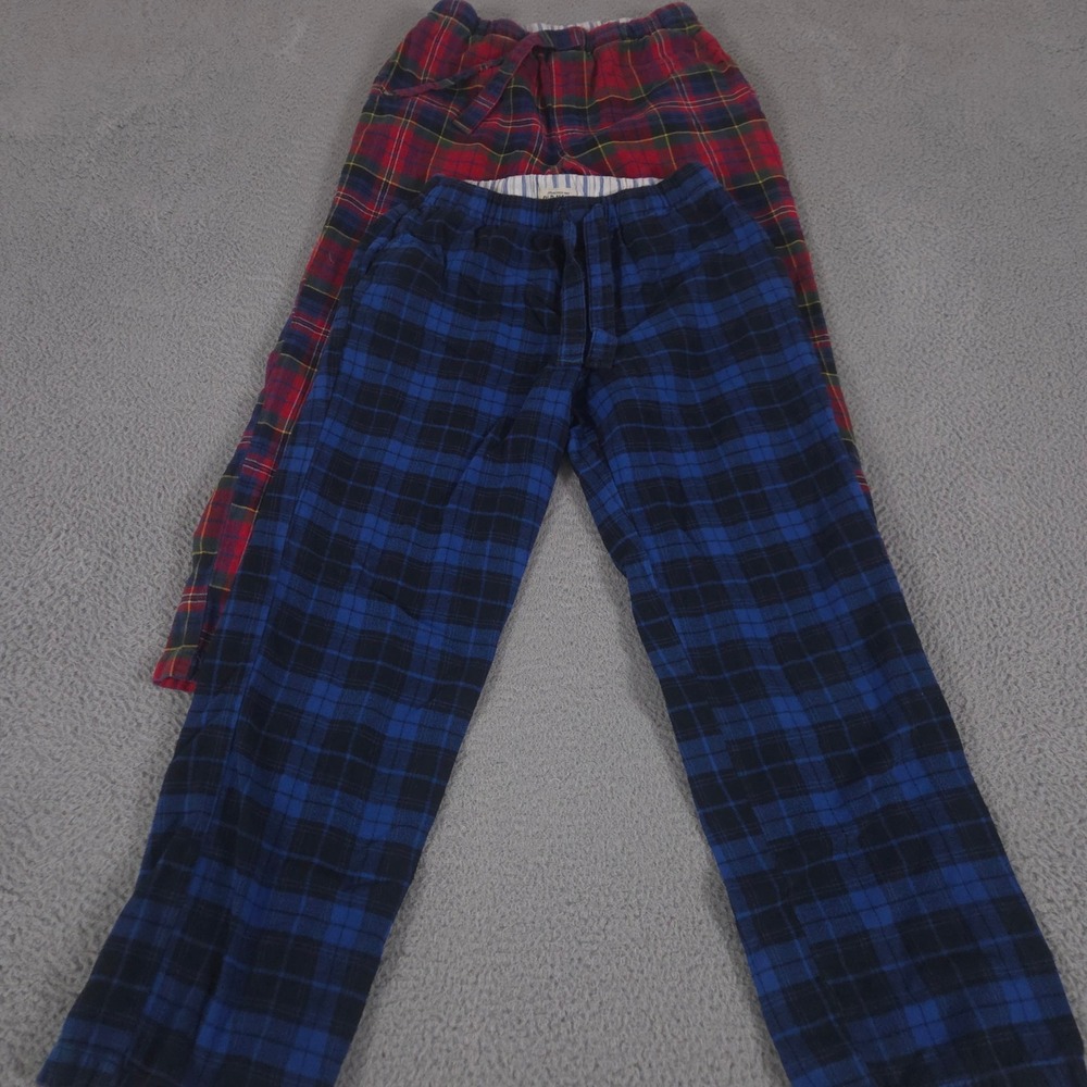 VTG LOT OF 2 Old Navy Pants Mens Small Red Blue Plaid‎ Pajama Flannel Y2K 00s